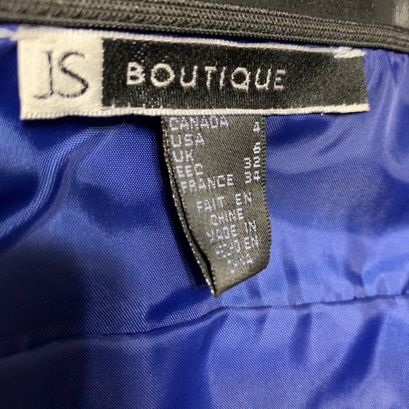 JS Boutique Sz 4 Dress Fit Flare Strapless Sequin - Picture 7 of 8